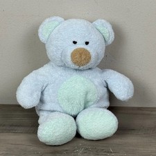 Vtg TY Pluffies Bluebeary Blue Teddy Bear Plush 9