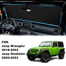 Custom For 2018-2026 Jeep Wrangler Gladiator Front Windshield Sun Shade Cover picture