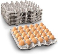 MT Products Pulp Flat Egg Cartons | Stores 30 Large to Small Eggs - Pack of 140 picture