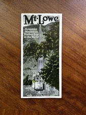 1910s Mt Lowe Resort Pacific Electric Railway Trolley Brochure Altadena Pasadena picture