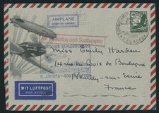 1935, GERMANY EUROPA-SOUTHAMPTON CATAPULT FLIGHT PRE-PRINTED COVER TO FRANCE picture