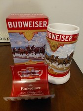🔥2025 Budweiser AB Limited-Edition Christmas Holiday Stein NIB  