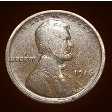1916 P Lincoln Wheat Cent - Circulated  - Classic Early Date  - RARE MINT ERRORS picture