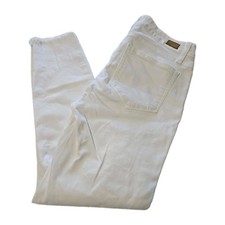 PAIGE Verdugo Ultra Skinny Ankle Jeans White Denim Womens 27x26 Stretch EUC picture