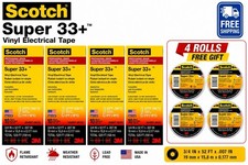 Scotch 3M Super 33+ Vinyl Electrical Tape, 4 BOXES (40 ROLLS) + FREE GIFT 🎁 picture
