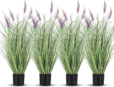 4-Piece 3ft Tall Faux Lavender Plants for Home & Garden Decor picture