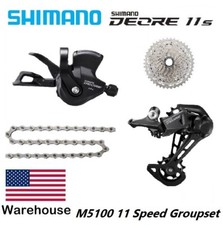 Shimano Deore M5100 Groupset 11 Speed Shifter Rear Derailleur Chain Cassette MTB picture