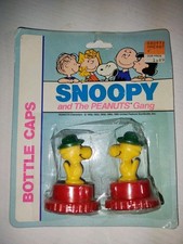 Snoopy and Woodstock The Peanuts Gang Characters Bottle Caps  NEW & SEALED picture