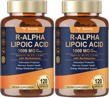 Totaria 2 Pack R Alpha Lipoic Acid 1000Mg w Benfotiamine Sodium ALA Supplement  picture