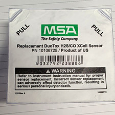 MSA XCell DuoTox H2S/CO Gas Replacement Sensor MPN 10106725 PN 10106725 picture