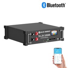 GLCE 51.2V 100Ah 5.12kWh LiFePO4 Battery BMS Solar Home Off‑Grid Energy Storage picture