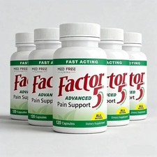 5pack Med Free Living Factor 5 Organic Joint & Muscle Support Complex 120 Caps picture