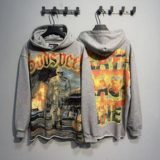 New Godspeed vintage print Long sleeves hoodie Mens washed and distressed hoodie picture
