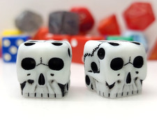 Skull-Shaped Dice Pair – Set of 2 D6 Dice for RPG, DnD, and Tabletop Games picture