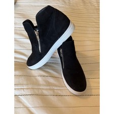 Cushionaire | Hart Women's Black Hidden Wedge Sneakers picture