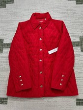 Chico'S Jacket Womens 2 Us 12 Red Quilted Coat New picture