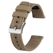 BISONSTRAP Canvas Watch Strap for Men, Quick Release, 20mm22mm24mm picture