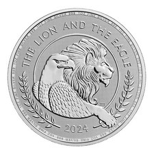 2024 British Lion and American Eagle 1 oz .999 fine Silver Coin (BU) picture