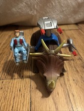 Vintage 1987 Tyco DINO-RIDERS Styracosaurus w/ TURRET Figure picture