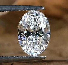 6.40 CT Oval Cut VVS1, D-E Grade Lab Grown Diamond 10x14 mm Gemstone +Gift picture