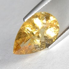 4.36Cts Stunning Natural Yellow Beryl 15x9.5x6.2mm Pear Cut Gemstone From Brazil picture