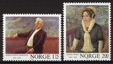 Norway 1982, Author jubilee Bjørnson & Undset set MNH, NK 918-919 picture