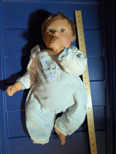 Vtg Lee Middleton Baby Doll 1994 Brown Hair Blue Eyes  Thumb Sucker USA picture