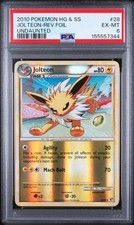 🔥 2010 Pokemon Undaunted Jolteon #28 Reverse Holo PSA 6 EX-MT HGSS POP3🔥 picture