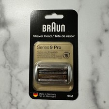 AUTHENTIC Braun Replacement Shaver Head 94M Silver-Compatible w Series 9 pro picture