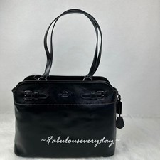 Coach Easton Tote Bag In Leather/Gunmetal/Black CCZ07 NWT picture