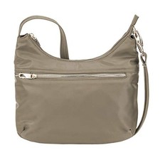 Travelon Women's Anti-Theft Tailored Hobo Travel Purse, Sable picture