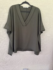 Three Bird Nest Women’s Oversized Shirt Size L Olive Green picture