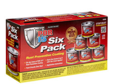 POR‑15 45006 Black Rust Preventive Coating–High‑Performance, 4 oz Can-6 Pack picture