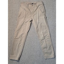 American Eagle Mens Chino Pants Khaki Tan Flat Front Next Level Stretch 29x30 picture