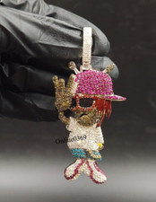 Men's Trendy Character Pendant With Enamel Multicolor Cubic Zirconia 925 Silver picture