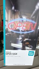 Pen+Gear Neon LED Open Sign, 17.7 x 8.7 in, Red and Blue Lights, Plug-in Powered picture
