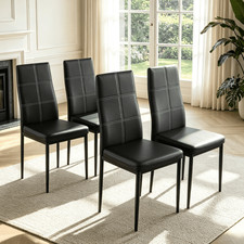 Ktaxon Modern Set of 4 Dining Chairs, Kitchen Side Chairs with Padded Seat High  picture