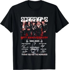 Scorpions 60th Anniversary 1965-2025 T-Shirt, Rock Band Shirt 23D1315 picture