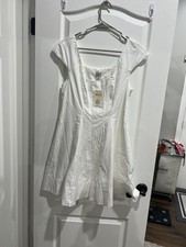 A New Day White Square Neck Fit & Flare Mini Dress Size 6 NWT picture
