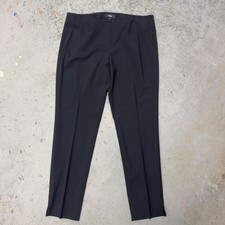 Theory Belisa 3 Sevona Black Virgin Wool Dress Pants Size 12 G011227R NWT picture