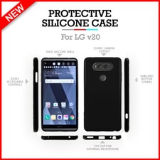 B2G1 Free Ultra Slim Shockproof Lightweight Rubber Case Cover for LG V20 BLACK picture