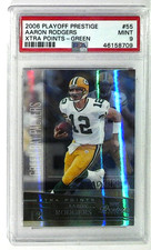 2006 Playoff Prestige Aaron Rodgers Xtra Points Green /50 Packers PSA 9 picture
