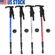 2x Trekking Poles Walking Hiking Sticks Adjustable Anti-shock Alpenstock picture