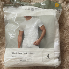 Goodfellow & Co Men's Classic Crew Neck T-Shirt 4 Pack White Size Small Tag Free picture