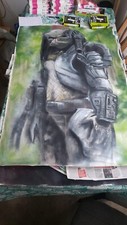 Predator 1987 Jungle Hunter Original Acrylic Painting HUGE 58x38 picture