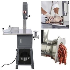 Electric Bone Cutting Bandsaw w/ Grinder Machine Butcher Saw Cutter & Grinding picture