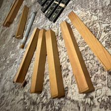 Unfinished Rectangular Wood Wooden Craft Sticks Blocks Strips Pieces Lot picture