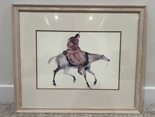 Carol Grigg, RIDING FAR BOY, NATIVE AMERICAN ARTIST FRAMED PRINT DOUBLE MATTED picture
