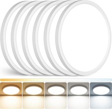 6 Pack 12 Inch 5CCT LED Ceiling Light Flush Mount Dimmable Fixture White 2880LM picture