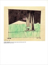 Lionel Feininger Sailing Boat On Green Waters 1933 Repro Catalog Art 11-3/4 x 8 picture